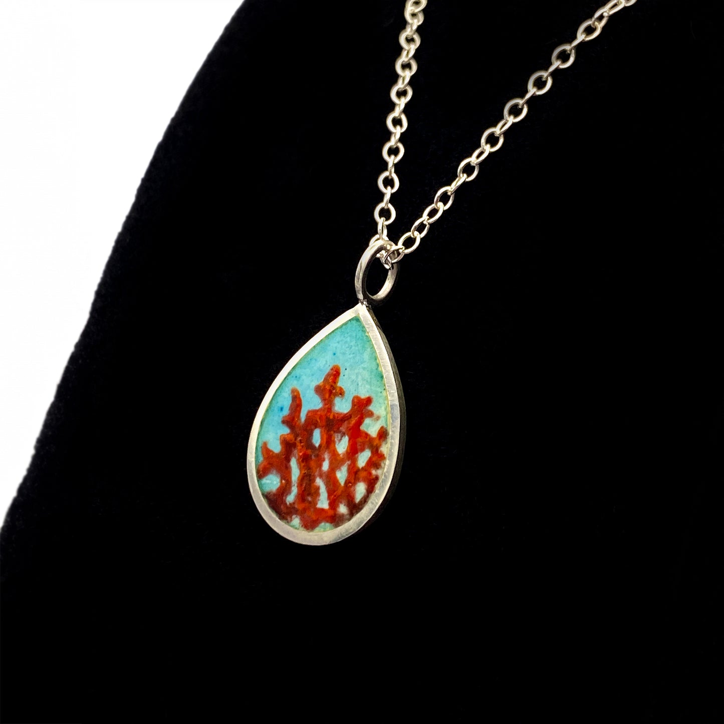Red Coral Drop Necklace