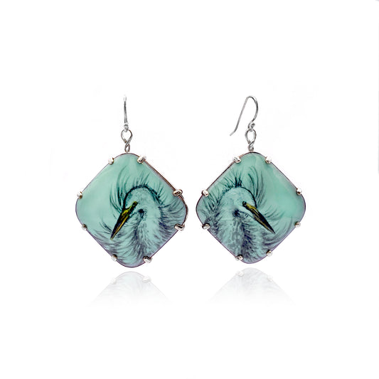 Great Egret Earrings