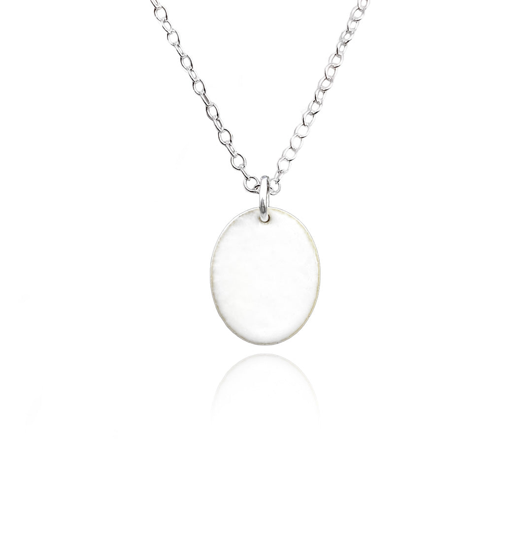 White Oval With Hole - Custom Enamel Paintings