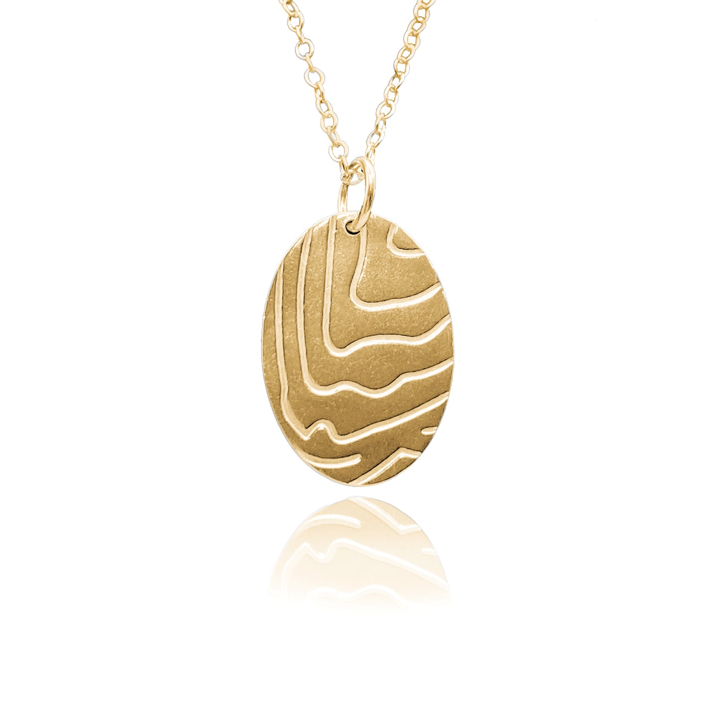 Large Oval Wave Pendant