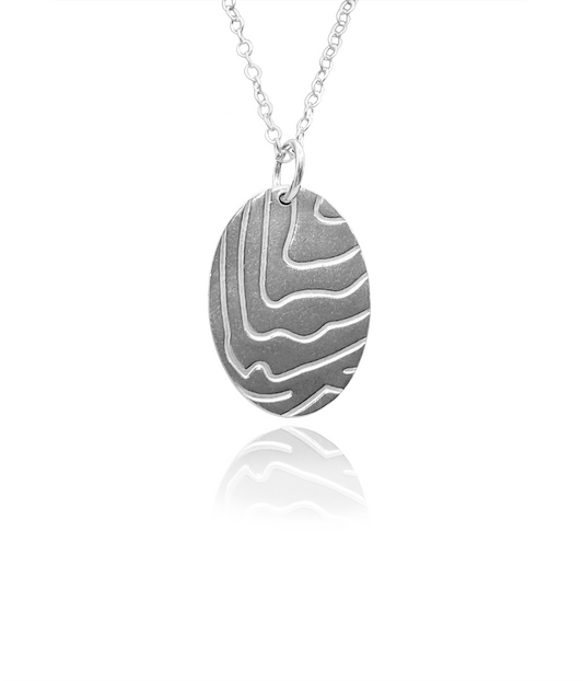 Large Oval Wave Pendant